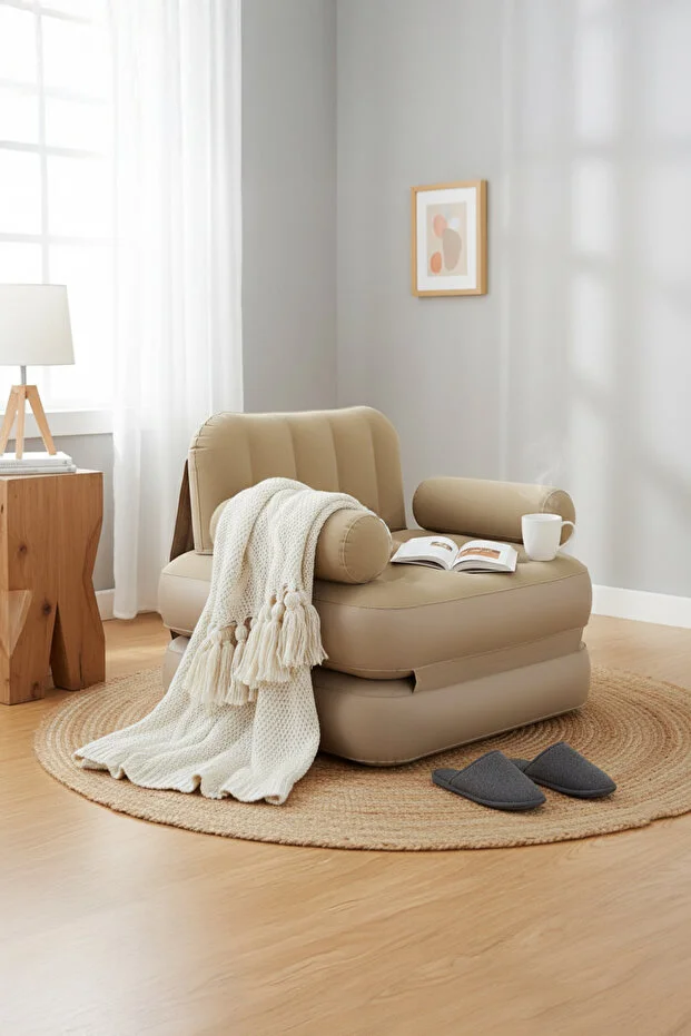 Kendi kendine Şişen Otomatik Tek Kişilik Şişme Koltuk